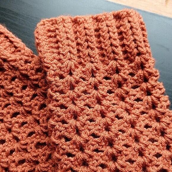 Pumpkin Spice Leg Warmers OSFM crochet warm thick chunky over knee dance premade - Picture 9 of 12
